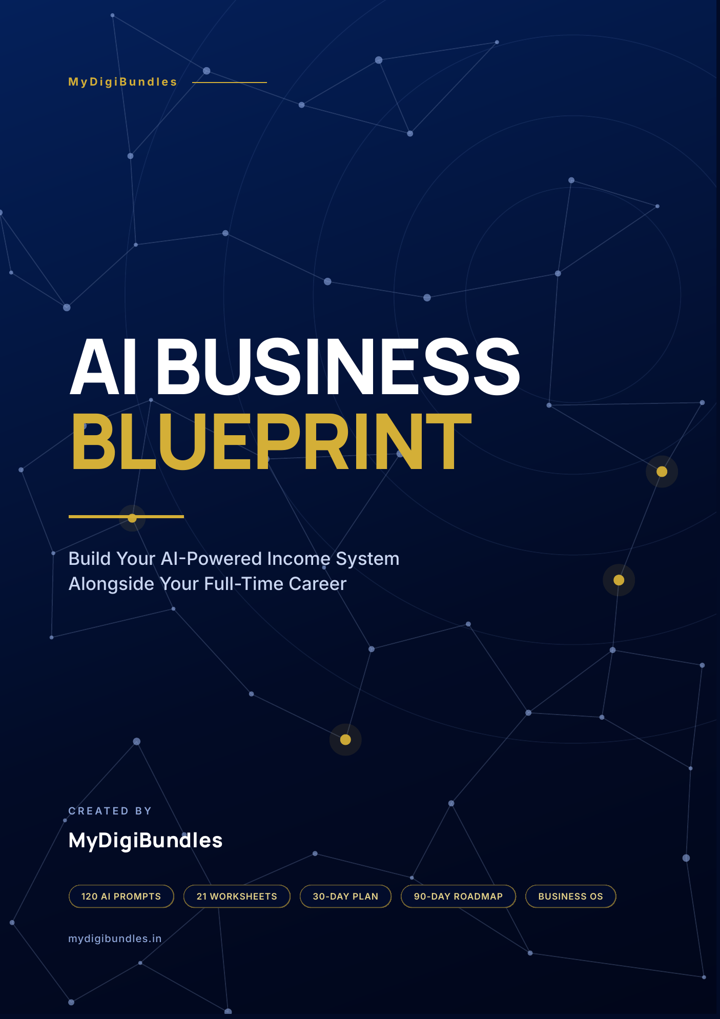 AI Business Blueprint PDF cover by MyDigiBundles