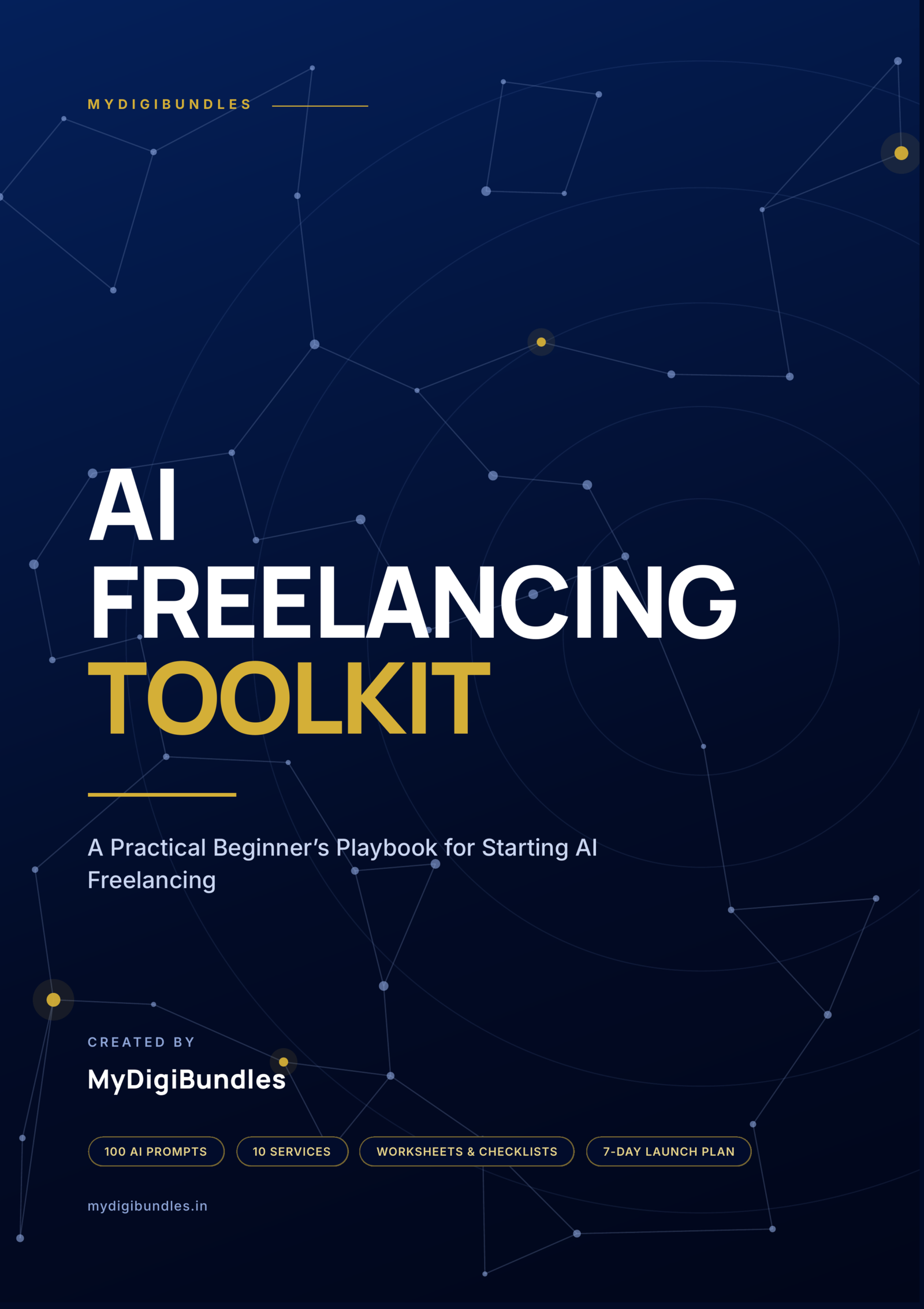 AI Freelancing Toolkit premium PDF cover by MyDigiBundles
